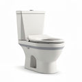 One-piece elongated toilet with dual flush system and soft close lid 70 x 40 x 40cm